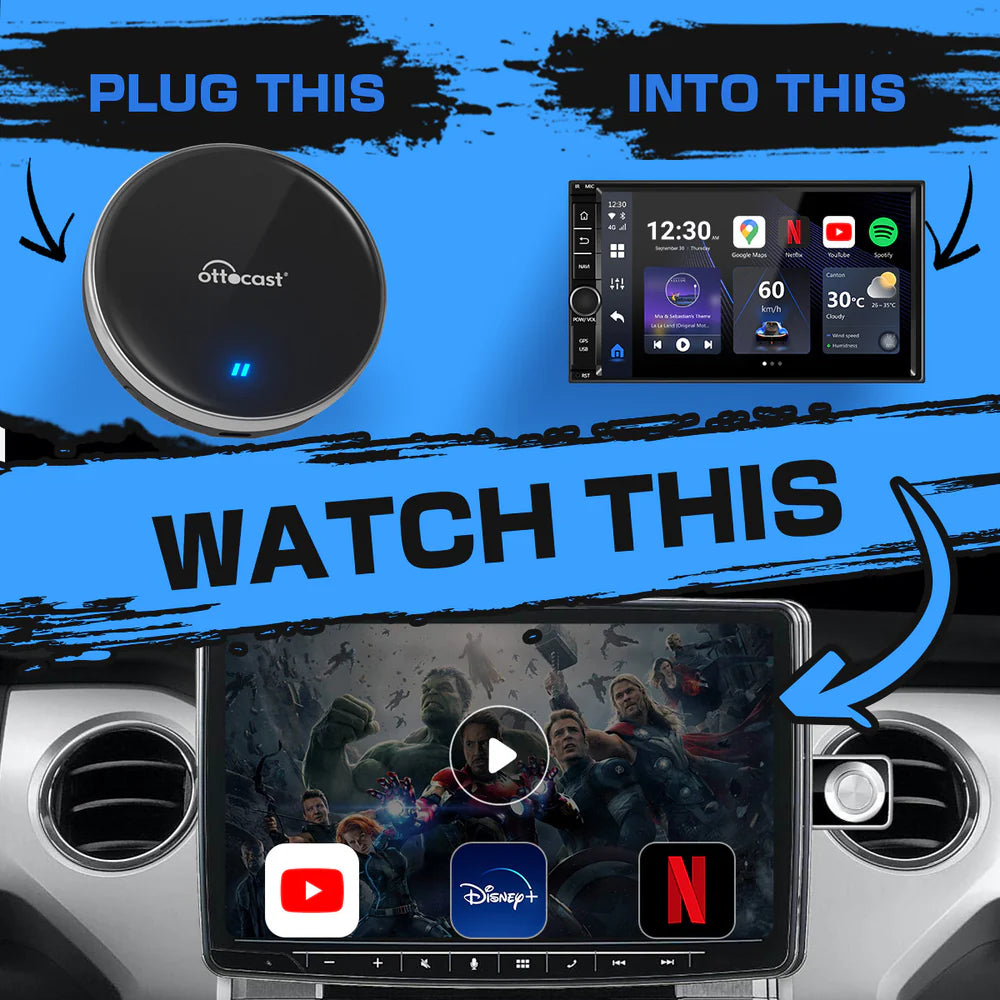 오토캐스트 P3 Lite AI 박스 무선 안드로이드 오토 올인원 차량용 스틱 PC