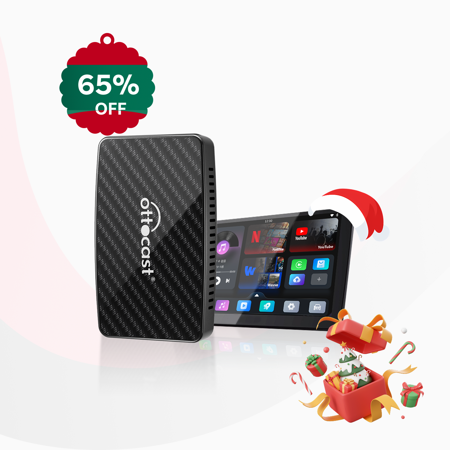 오토캐스트 Play2 Video Pro 무선 카플레이/안드로이드 오토/ 유튜브/넷플릭스/티빙/왓챠/웨이브 올인원 어댑터