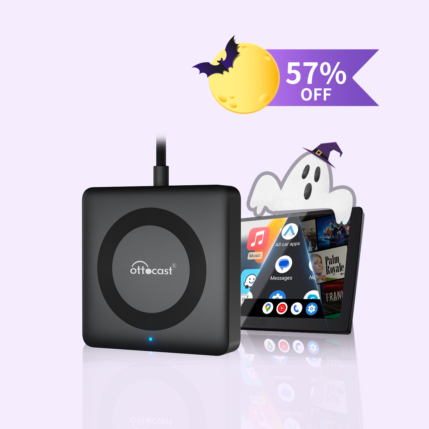 오토캐스트 CAR TV MATE MAX 무선 미러링 카플레이 앤 안드로이드 오토 TV스틱 HDMI 전용 어댑터