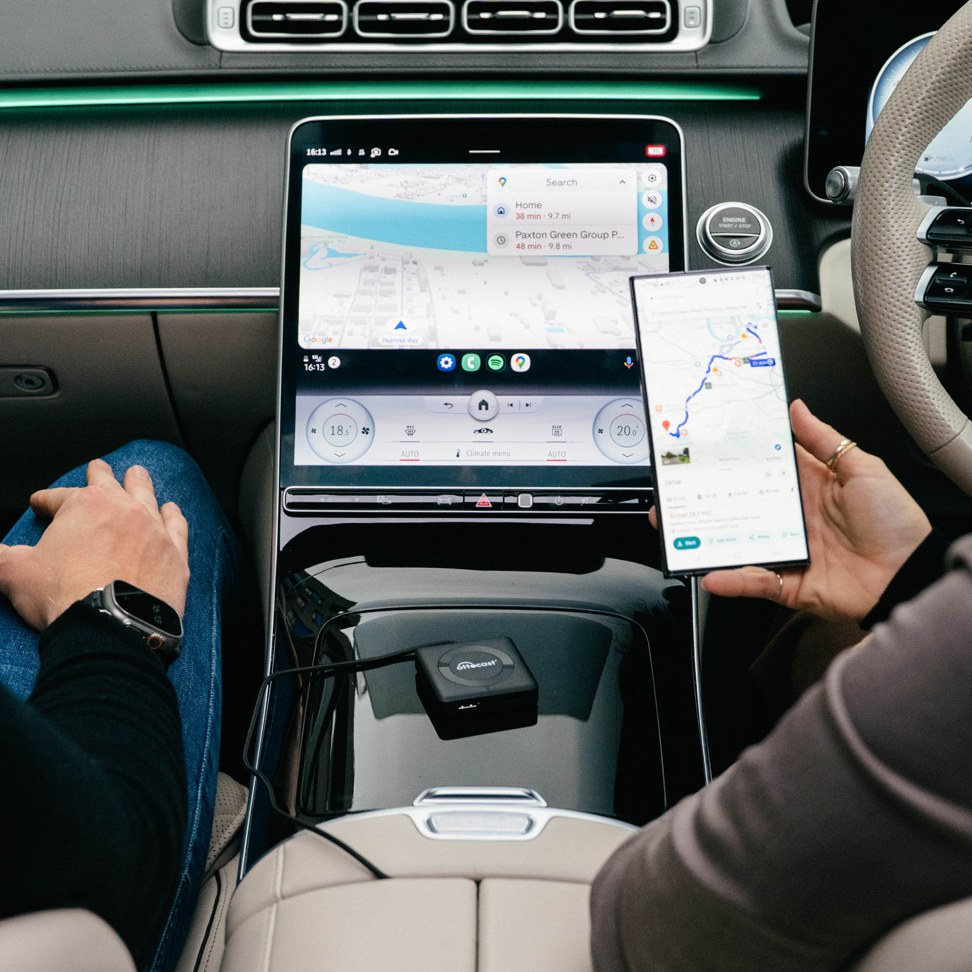 오토캐스트 CAR TV MATE MAX 무선 미러링 카플레이 앤 안드로이드 오토 TV스틱 HDMI 전용 어댑터