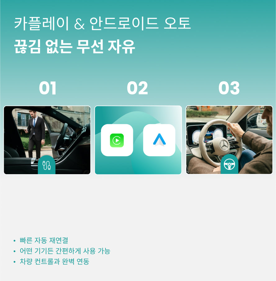 오토캐스트 Play2 Video Ultra 무선 카플레이/안드로이드 오토 올인원 어댑터