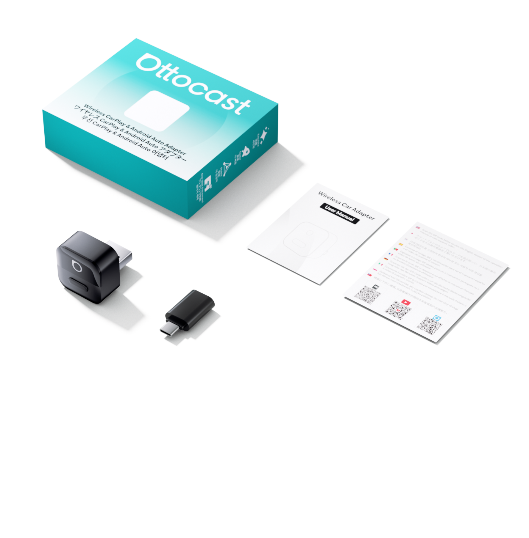 오토캐스트 미니 피코 무선 카플레이/안드로이드 오토 어댑터