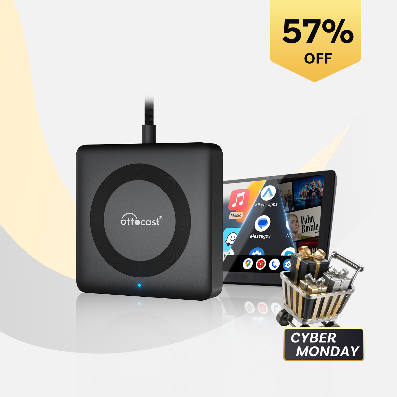 오토캐스트 CAR TV MATE MAX 무선 미러링 카플레이 앤 안드로이드 오토 TV스틱 HDMI 전용 어댑터